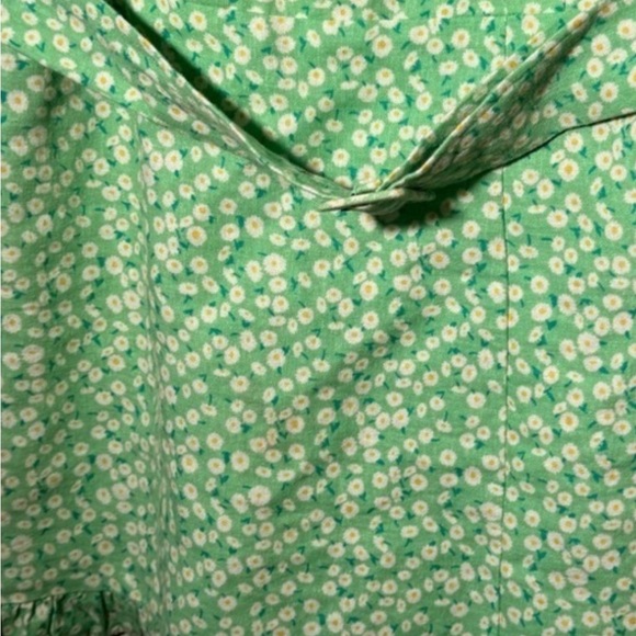 Zara linen blend puff sleeve floral  mini dress M - Picture 4 of 6